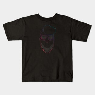 Neon Beardedguy Kids T-Shirt